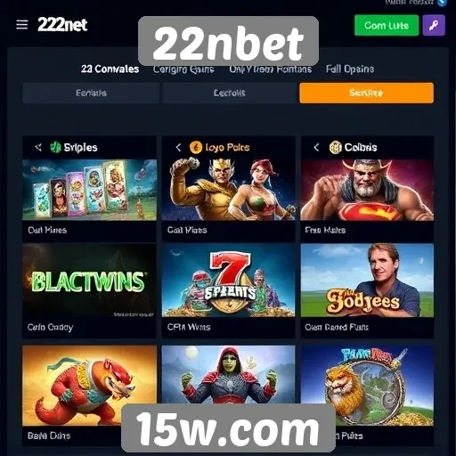 Análise das ofertas de jogos no site 22nbet