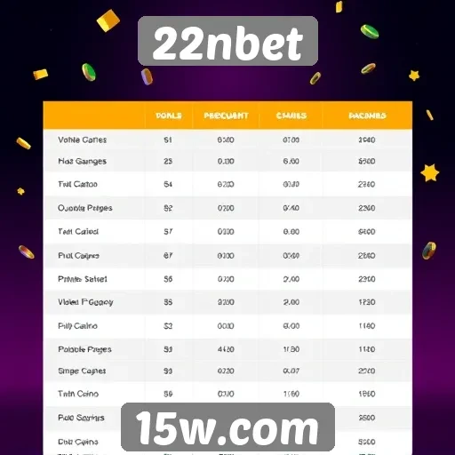 Comparativo de jogos disponíveis na plataforma 22nbet