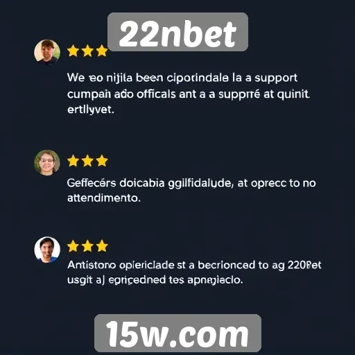 Suporte ao cliente do 22nbet avaliado por usuários